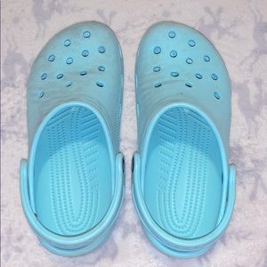 Teal Crocs